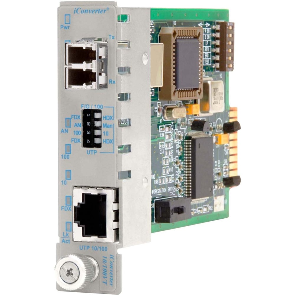 Omnitron iConverter 10/100 Ethernet Fiber Media Converter RJ45