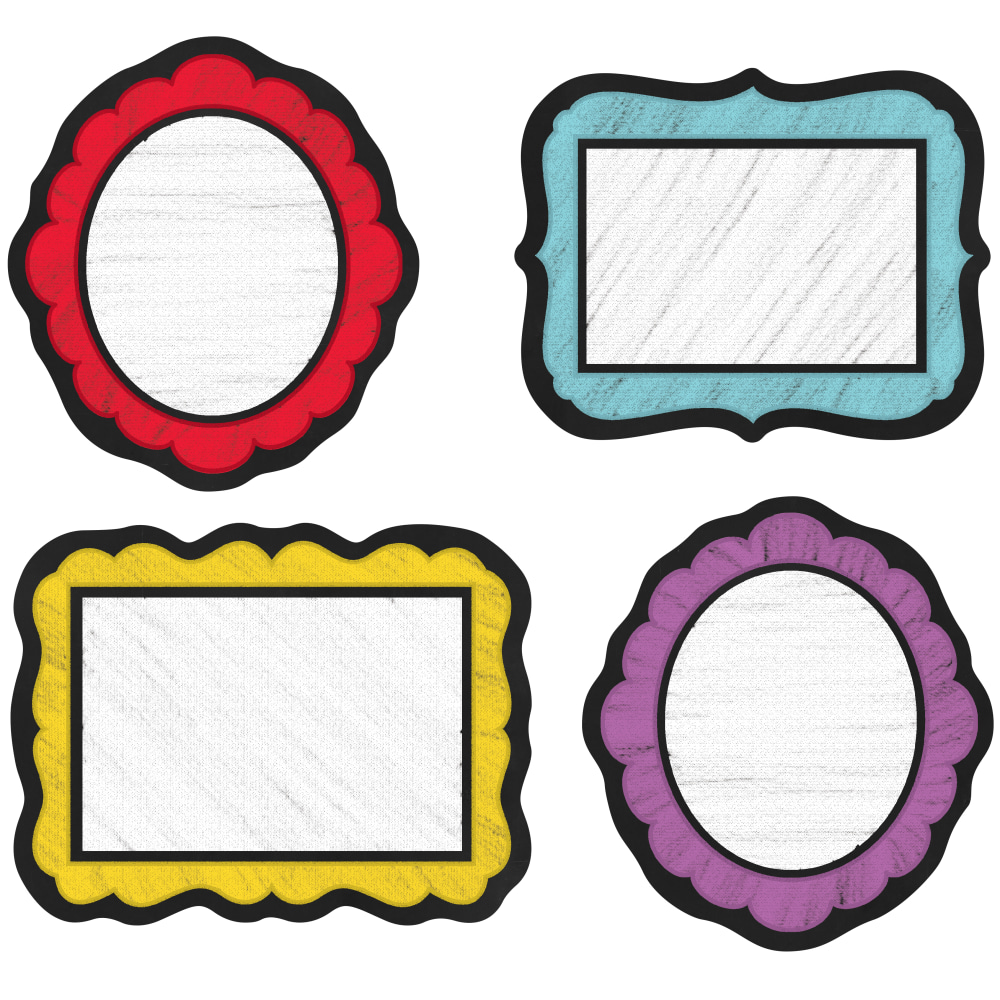 Carson-Dellosa Colorful Chalkboard Cut-Outs, 6" x 6
