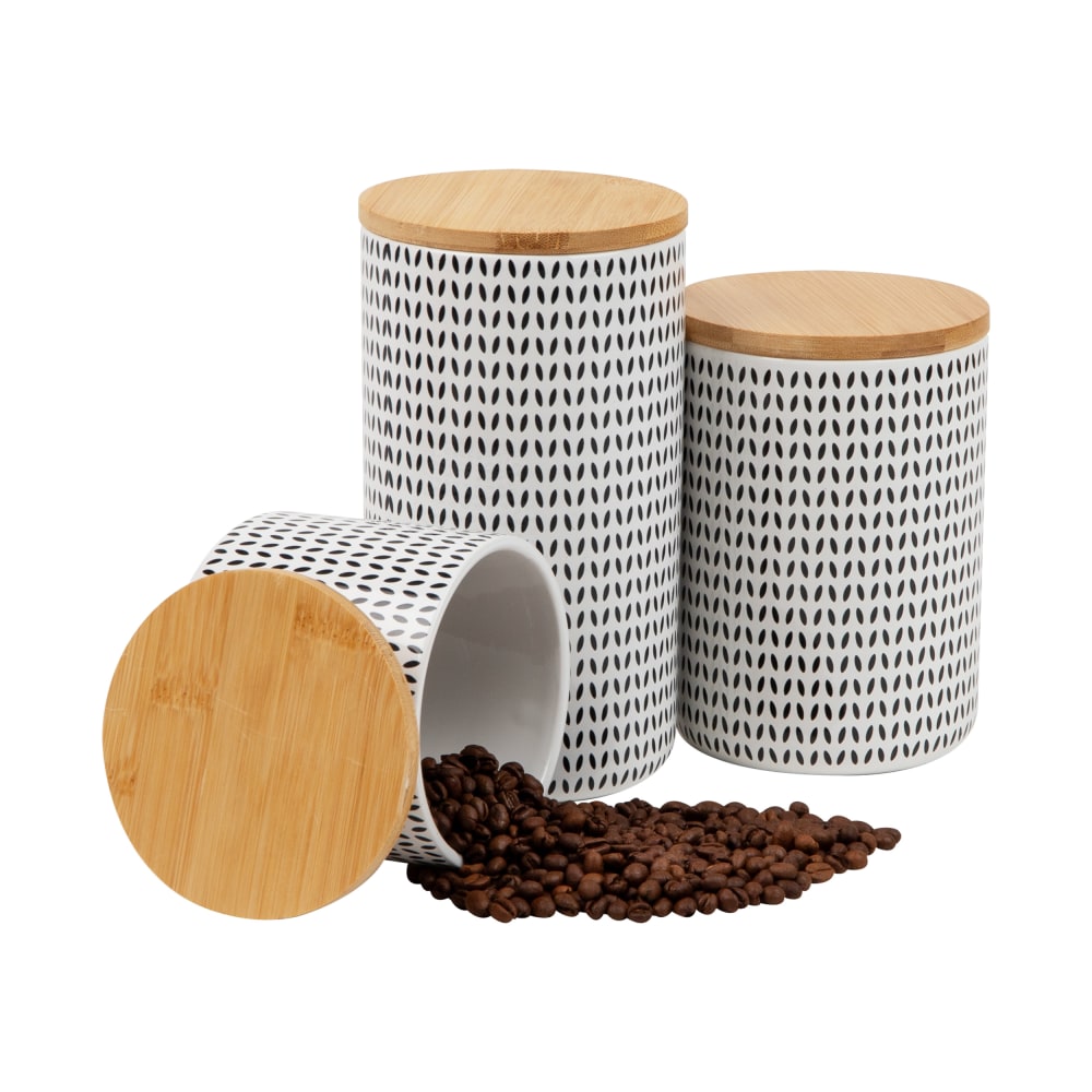 Mind Reader 3-Piece Canister Set Small Medium and