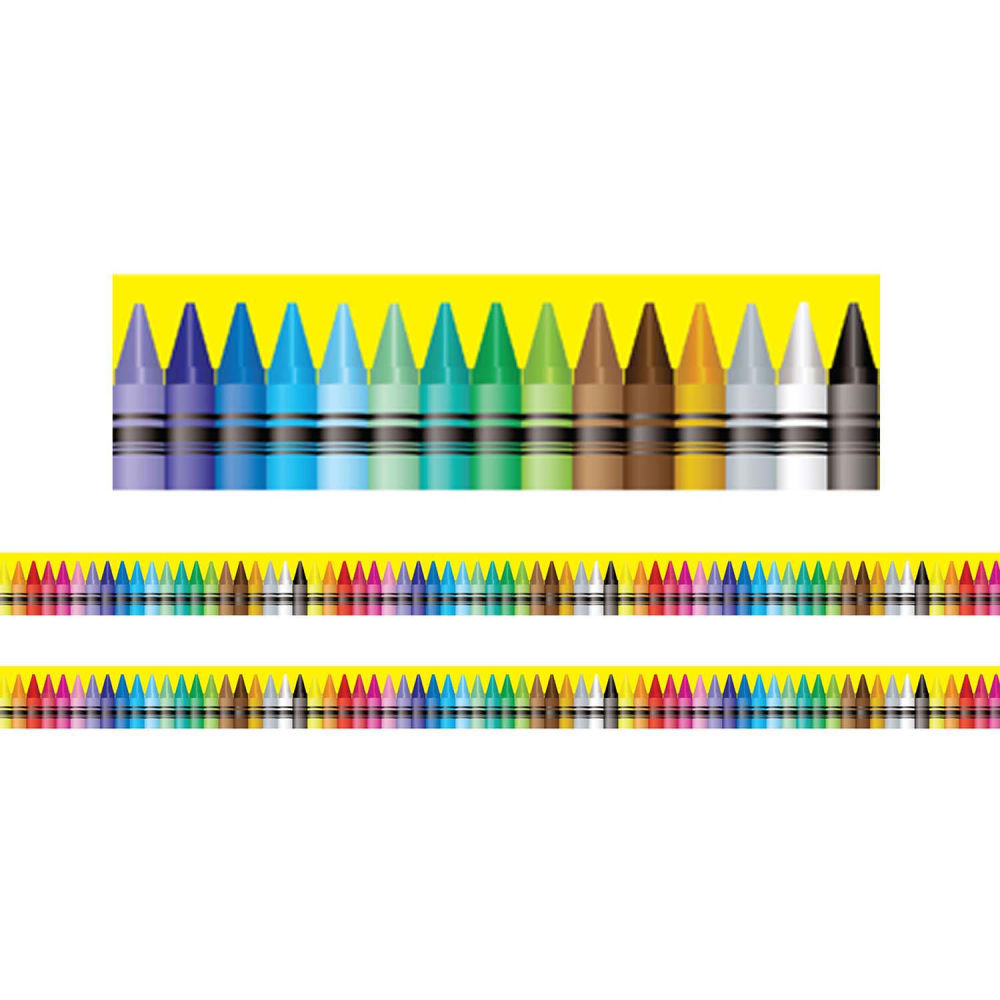 Charles Leonard Rectangle Cut Borders/Trims, Crayon, 24’ Per
