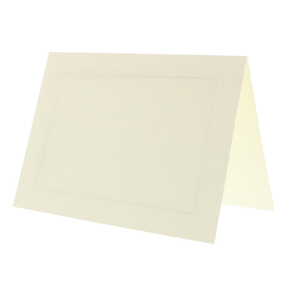 JAM Paper® Blank Fold-Over Cards, Panel Border, 4