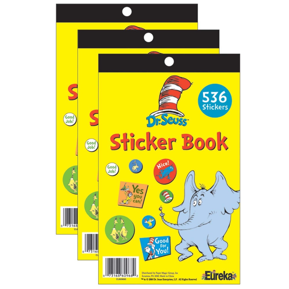 Eureka Sticker Books, Dr. Seuss, 536 Stickers Per