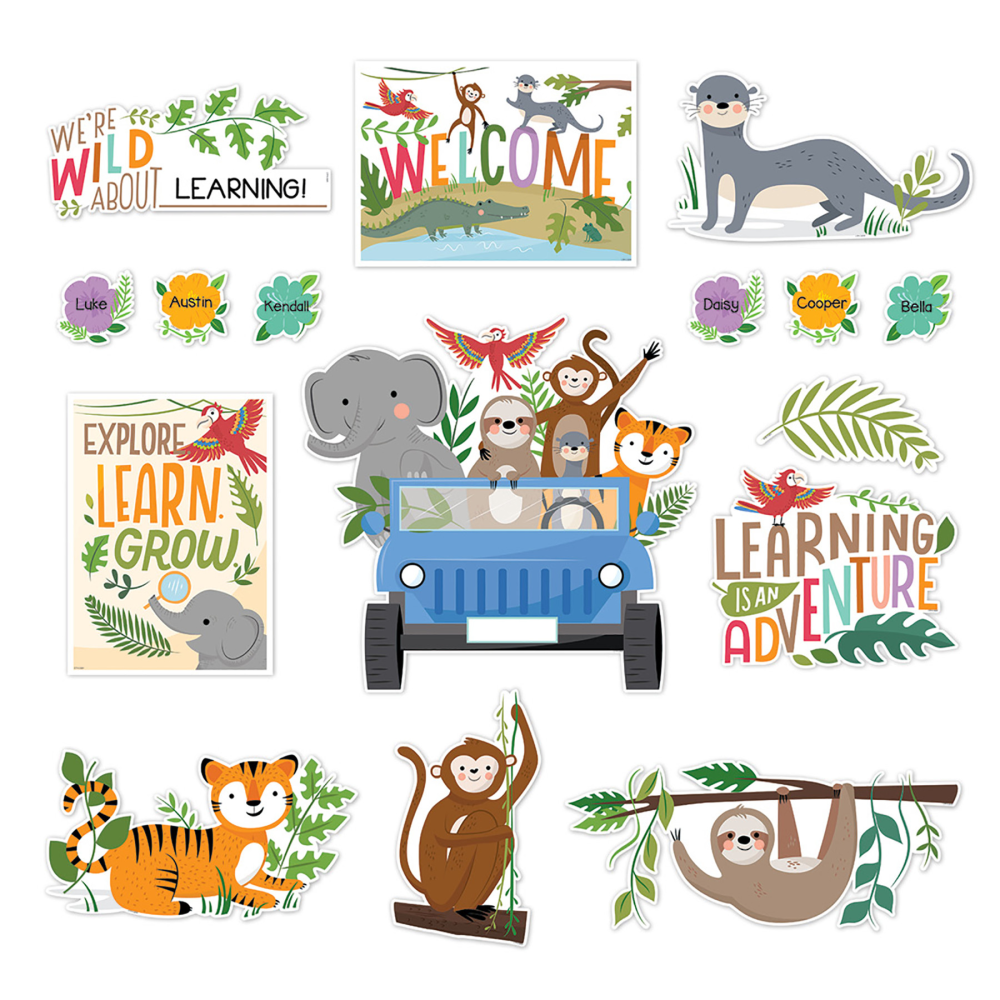 Creative Teaching Press Jungle Friends Bulletin Board Set,