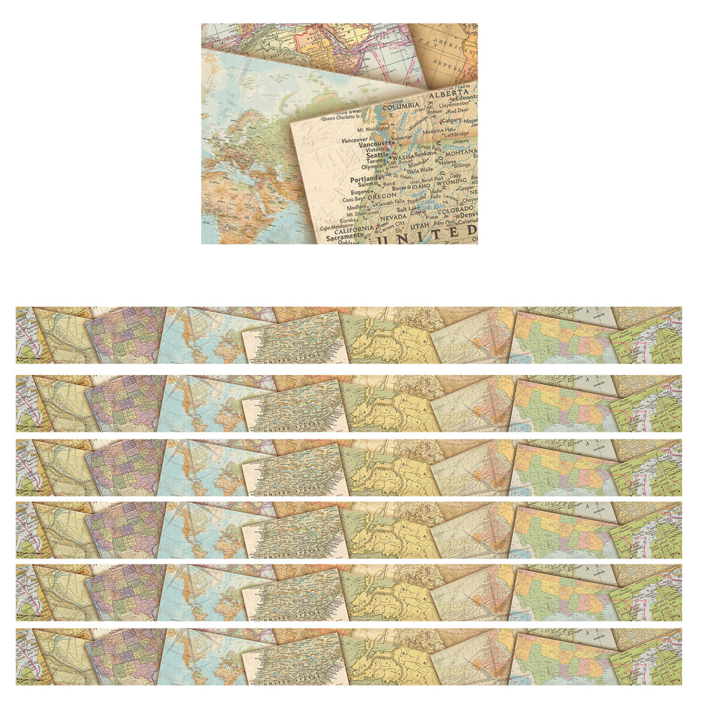 Teacher Created Resources® Border Trim, Travel The Map,