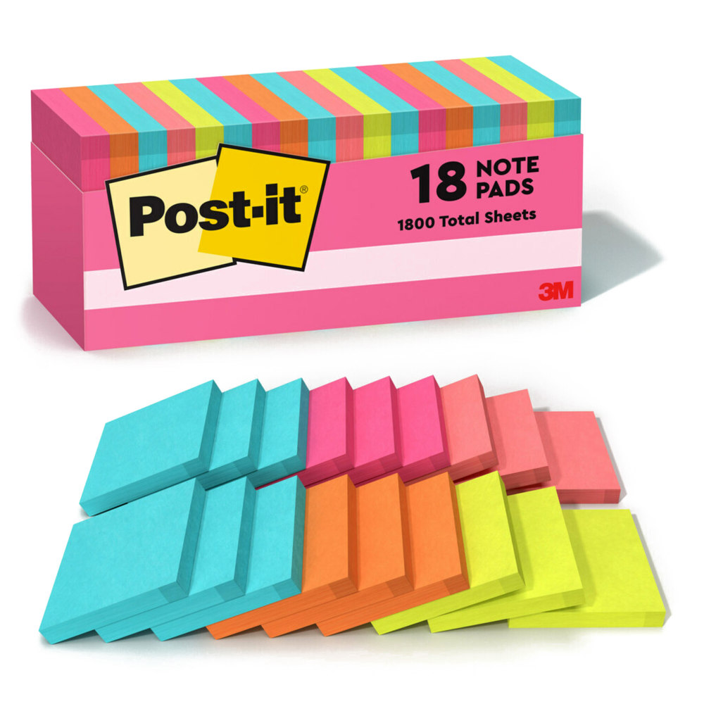 Post-it Notes, 18 Pads, 3 in x 3