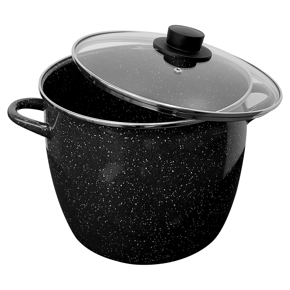 Ekco EOS 12 Qt Covered Stockpot, Black