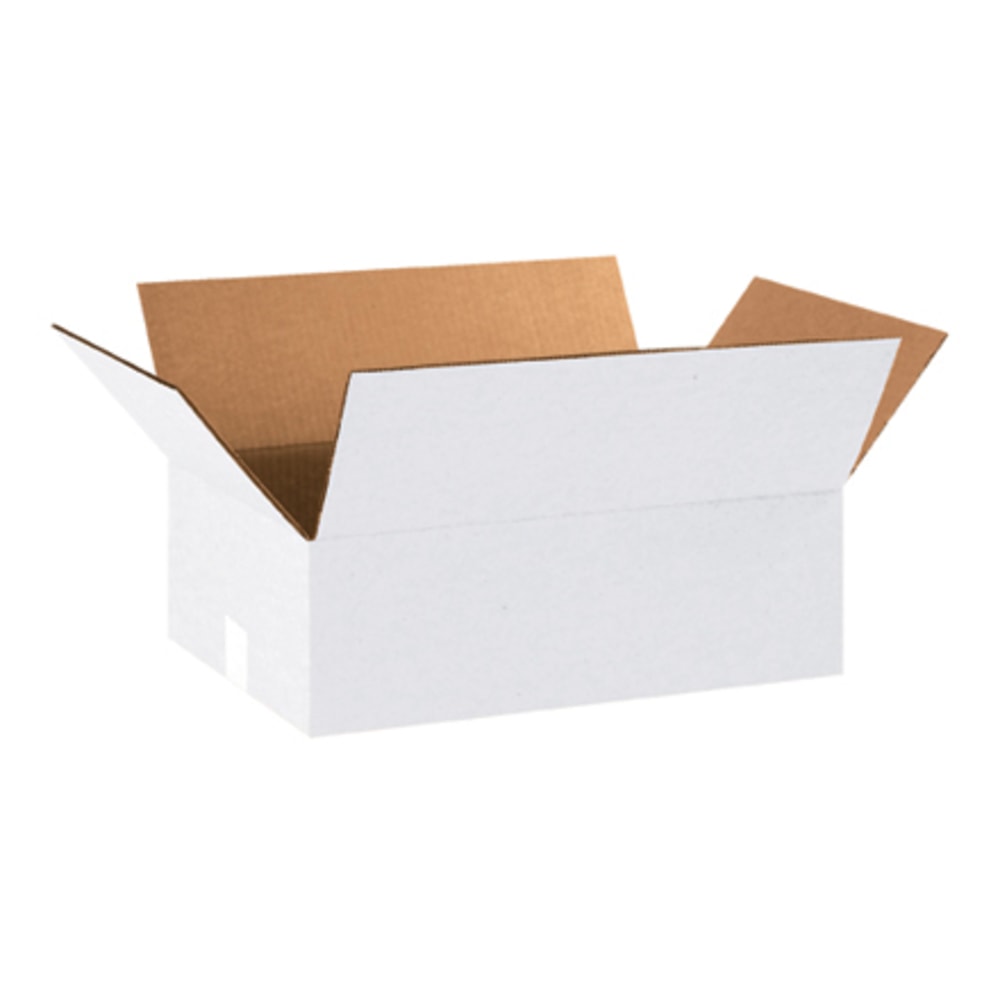 Partners Brand White Corrugated Boxes 18" x 12"