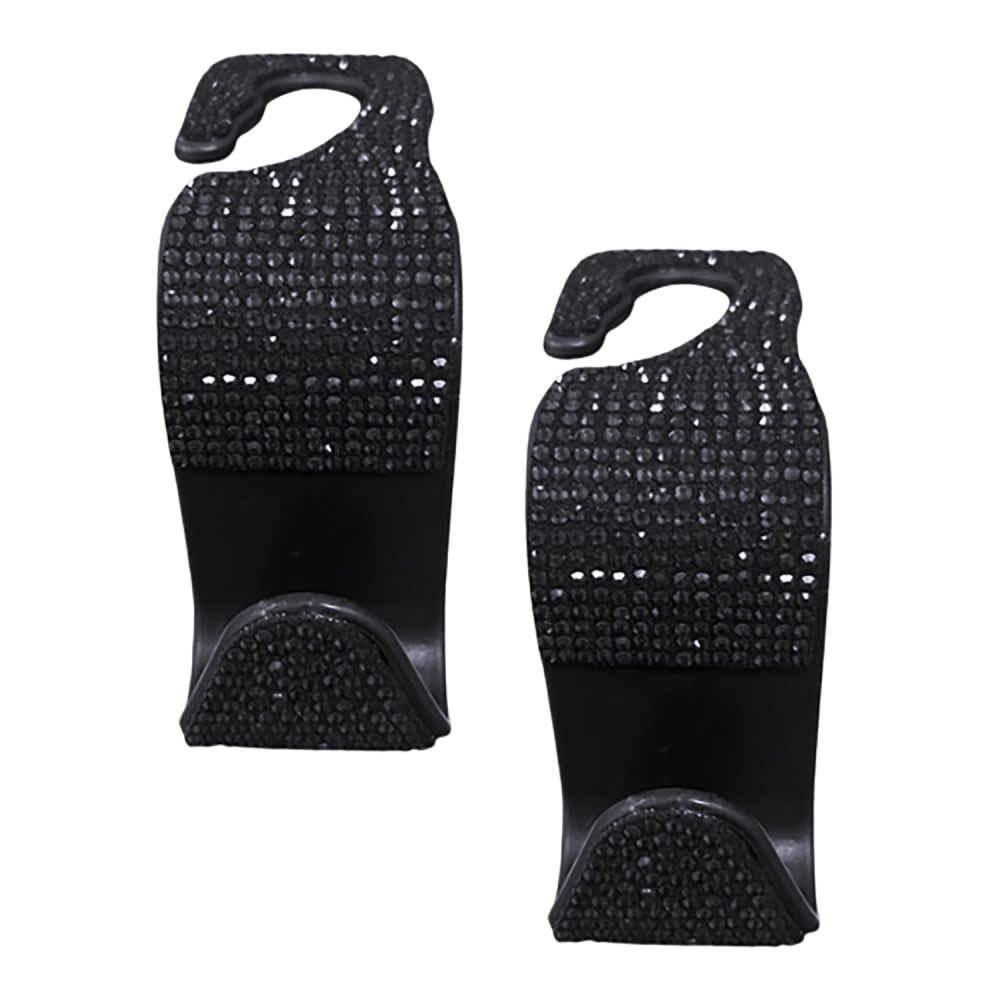 MAXSA® Innovations Car Headrest Bling Hooks, 4-Pack, Black