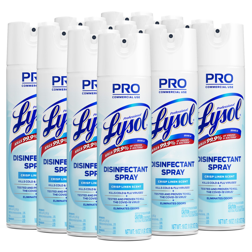 Lysol® Professional Disinfectant Spray, Crisp Linen Scent, 19