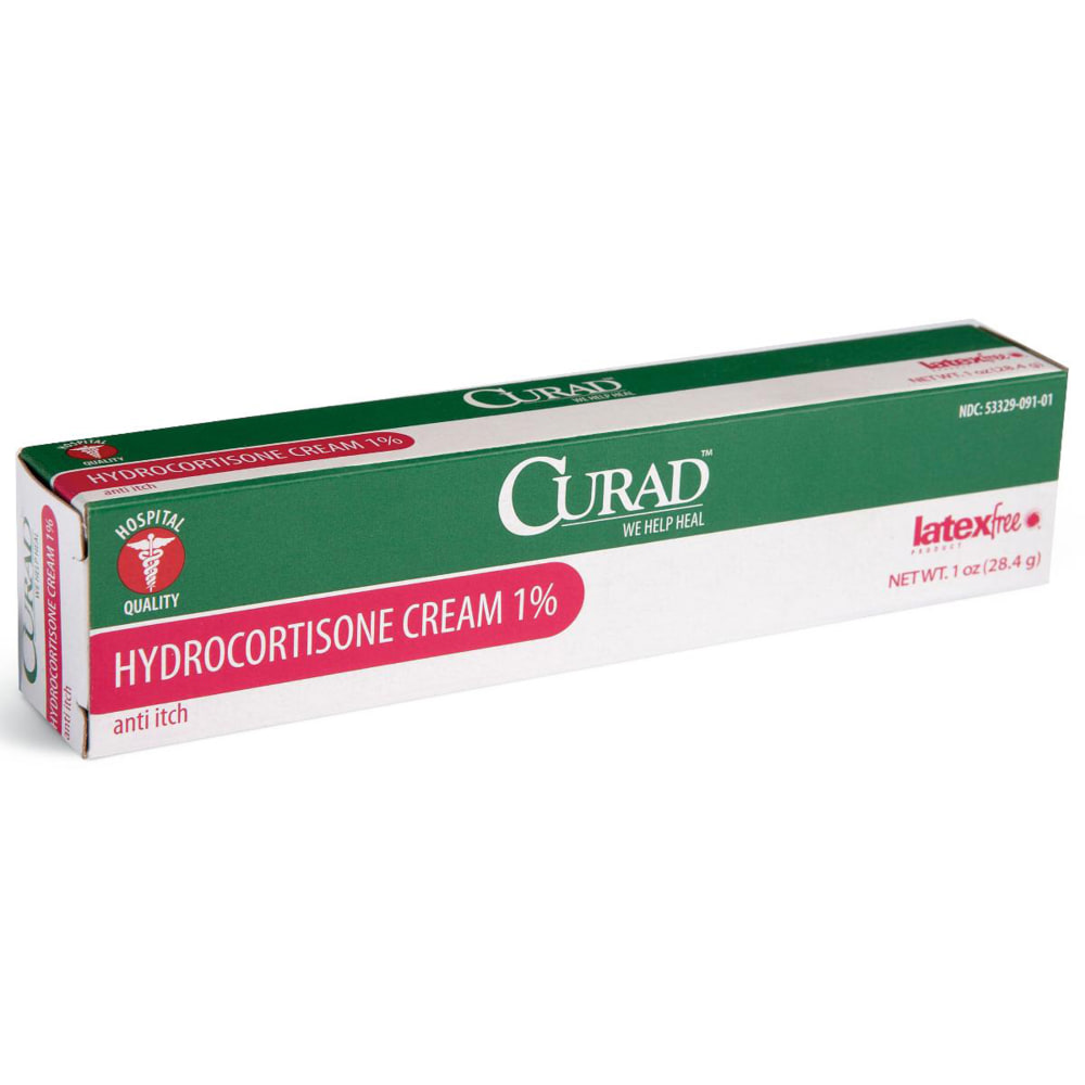 CURAD® Hydrocortisone Cream, 1 Oz Tubes, Pack Of