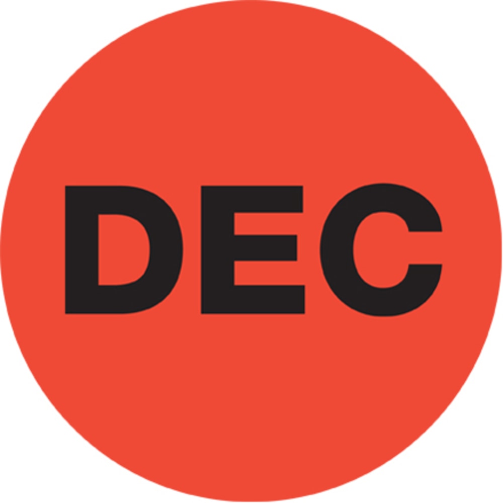 Tape Logic® Red - "DEC" Months of the