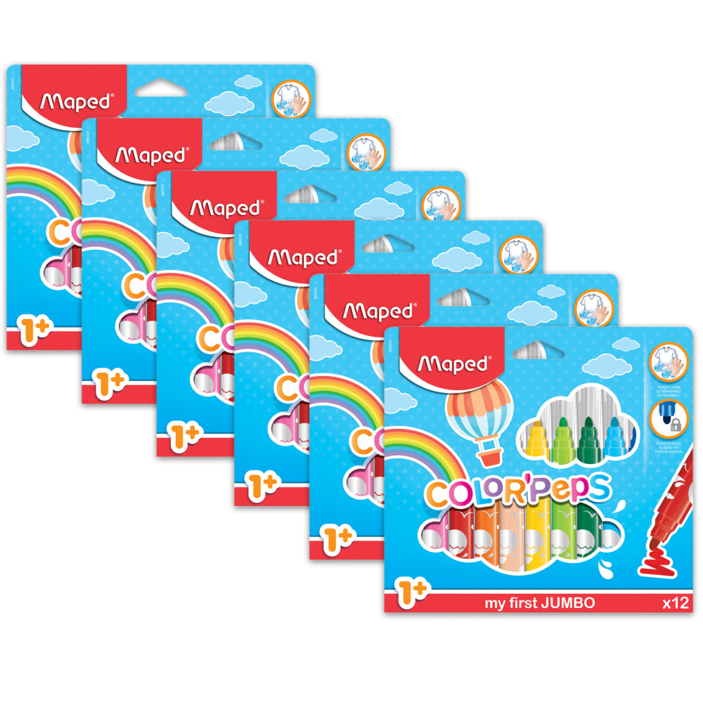 Maped Color&#x27;Peps My First Safety Tip Ultrawashable Markers,
