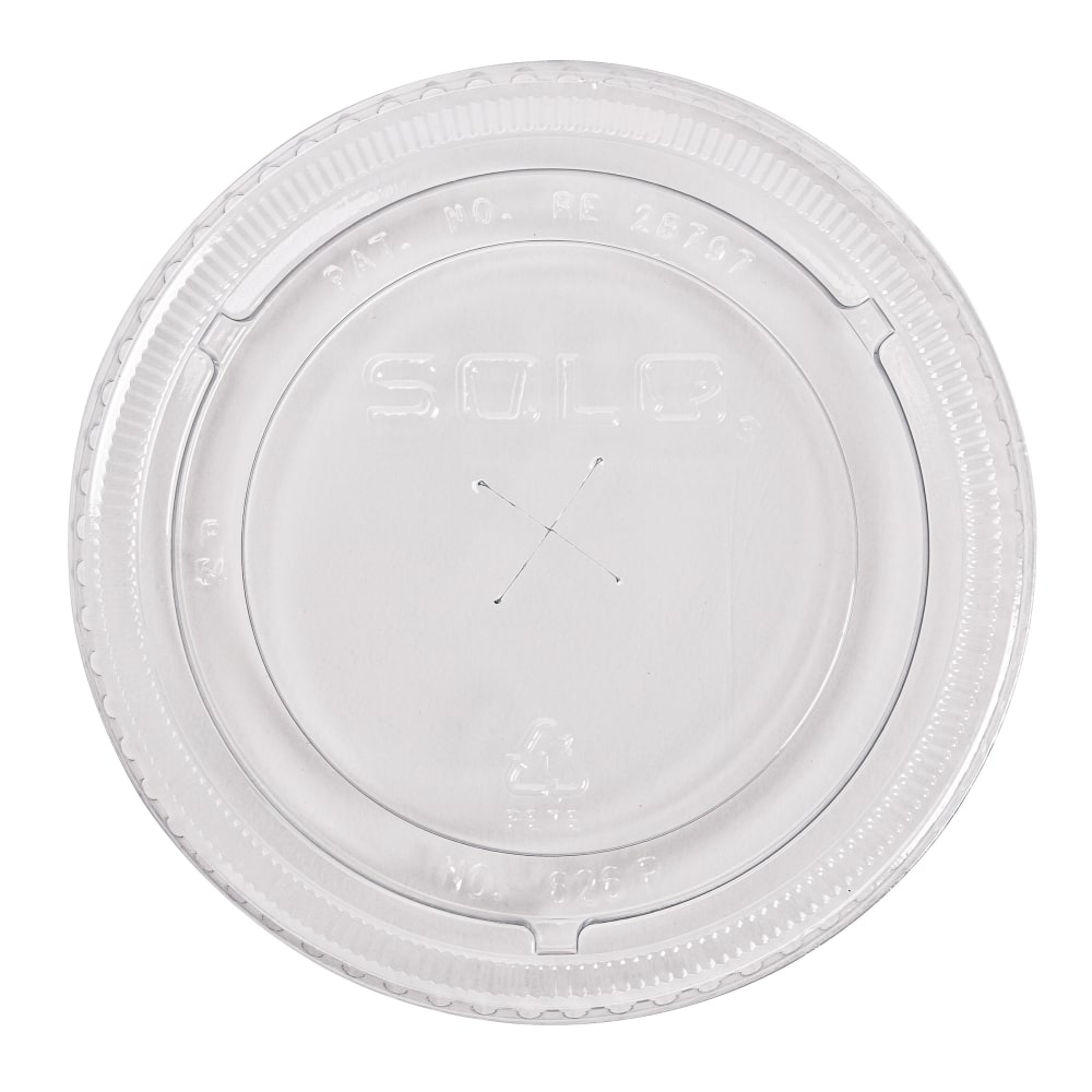 Dart® PETE Flat Straw-Slot Cold Cup Lids, 16