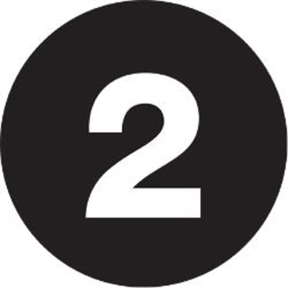Tape Logic® Black - " Number Labels 2",