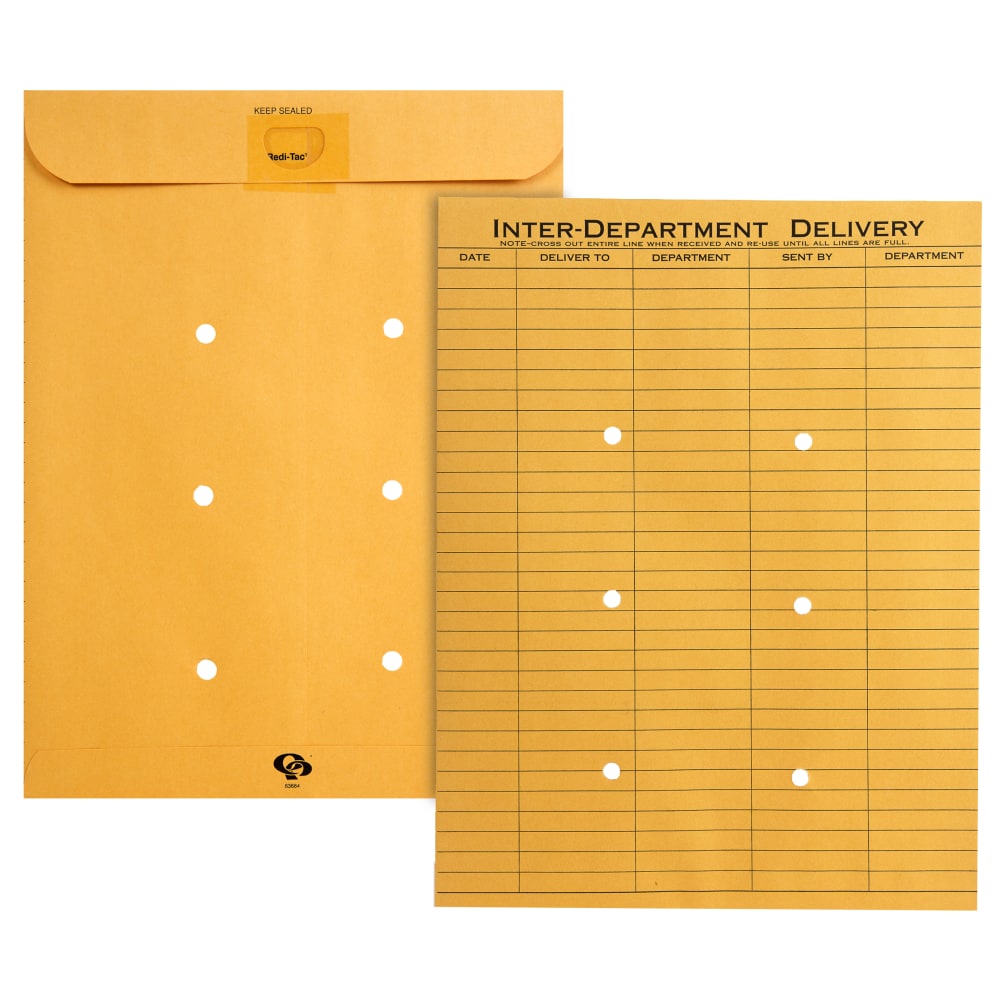 Quality Park® Redi-Tac™ Interdepartment Envelopes, 10" x