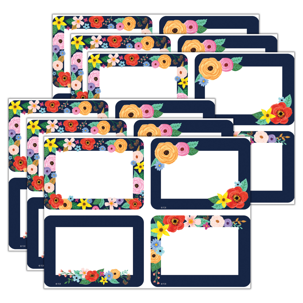 Teacher Created Resources Name Tags/Labels, Wildflowers, 36 Name