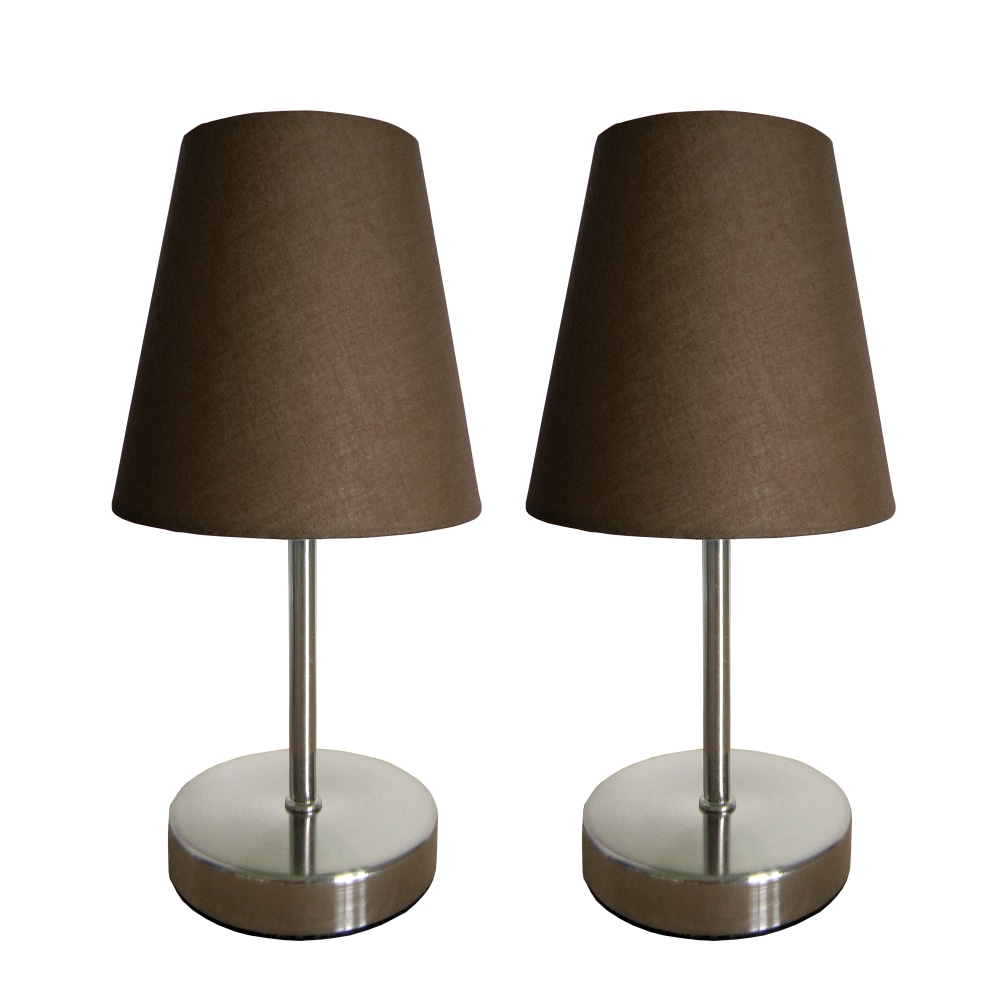 Simple Designs Mini Basic Table Lamp with Fabric