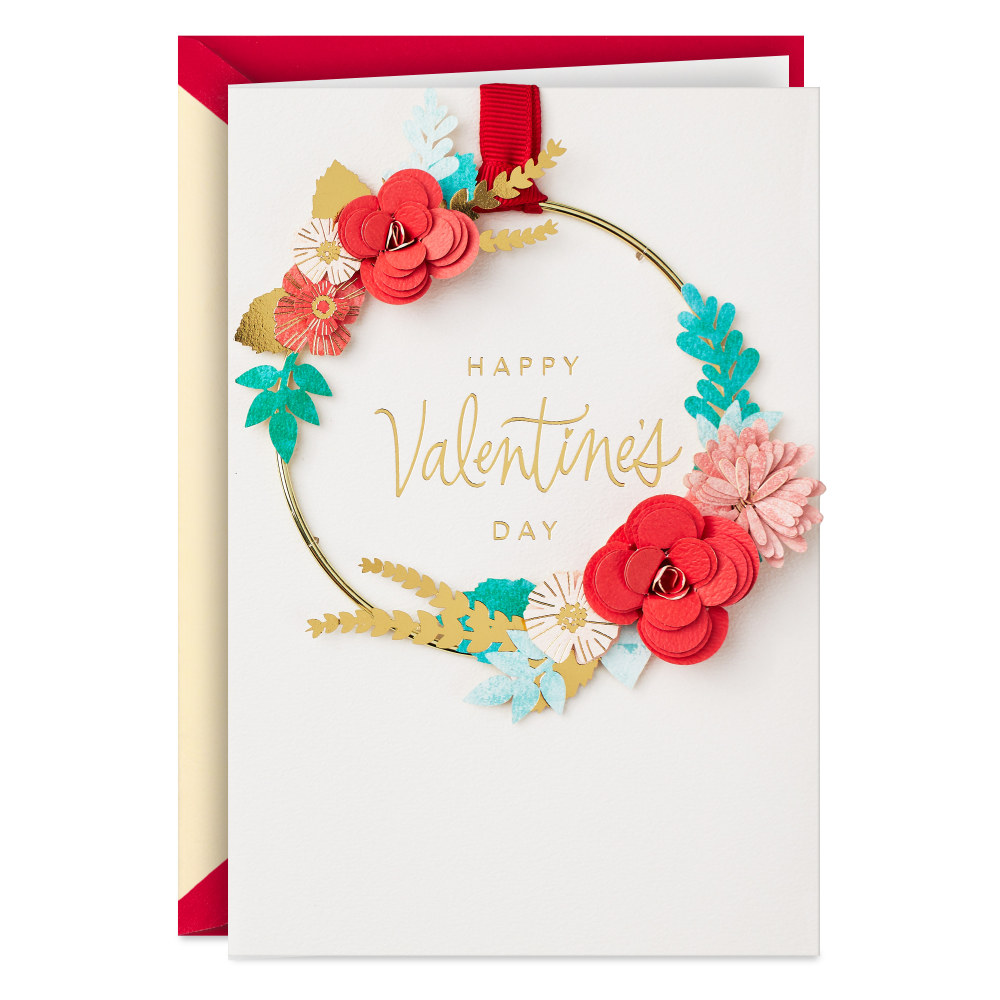 Hallmark Signature Valentine's Day Card With Floral Hoop