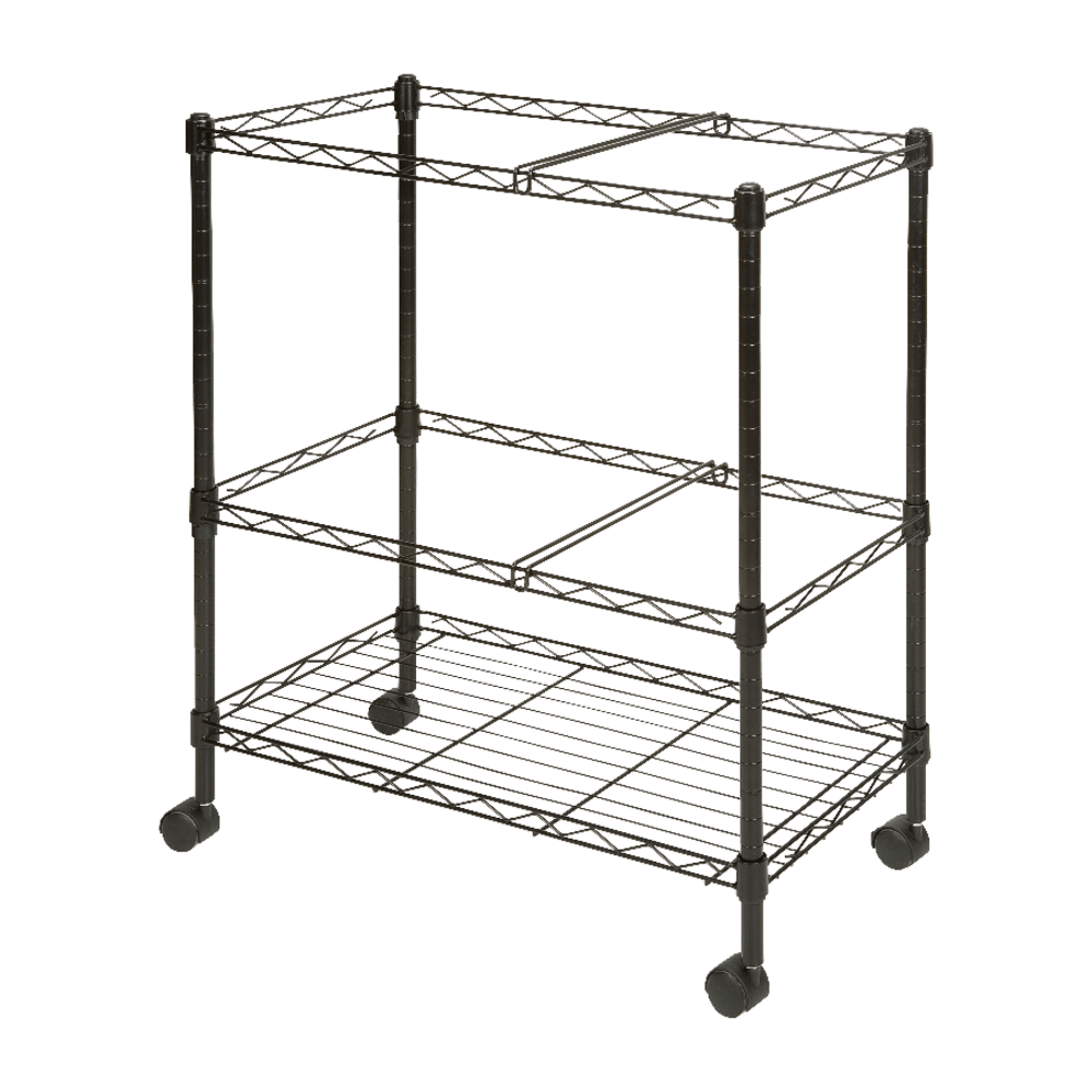 Lorell® Mobile Wire File Cart, 2-Tier, 26"W x