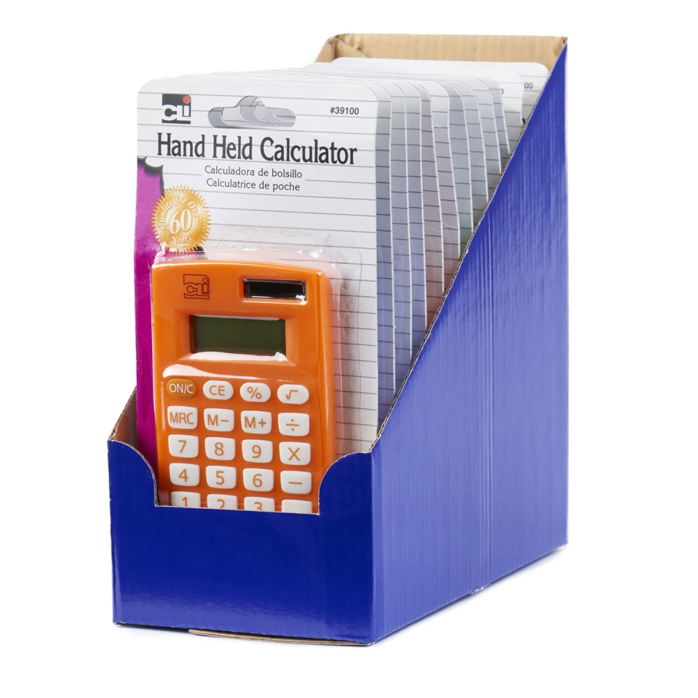 Charles Leonard Handheld 8-Digit Calculators, Assorted Colors,