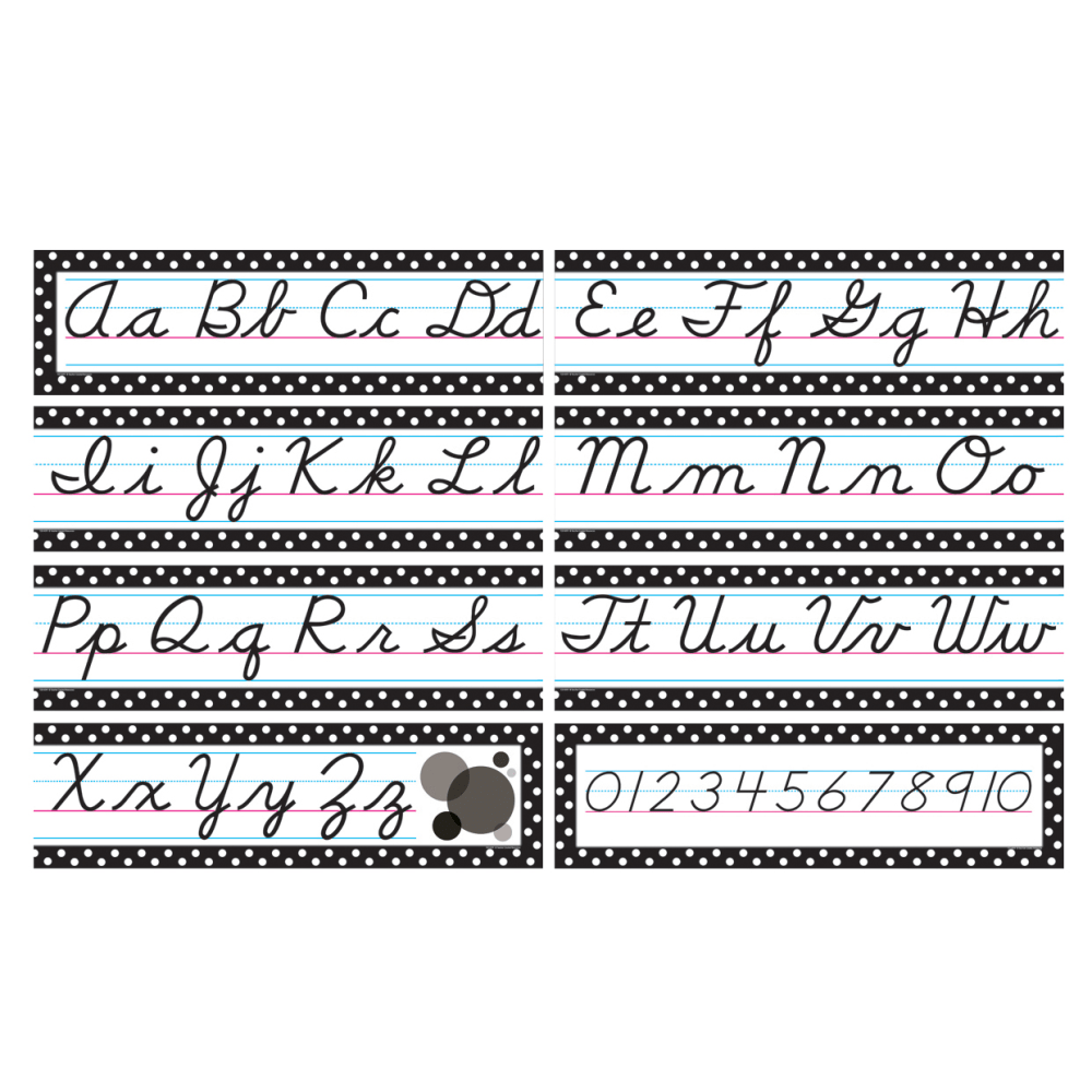 Teacher Created Resources Cursive Mini Bulletin Board Set,