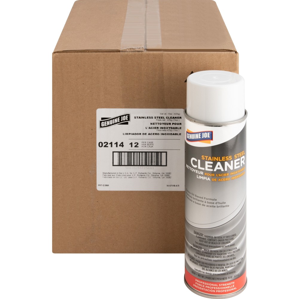 Genuine Joe Stainless Steel Cleaner - Aerosol -