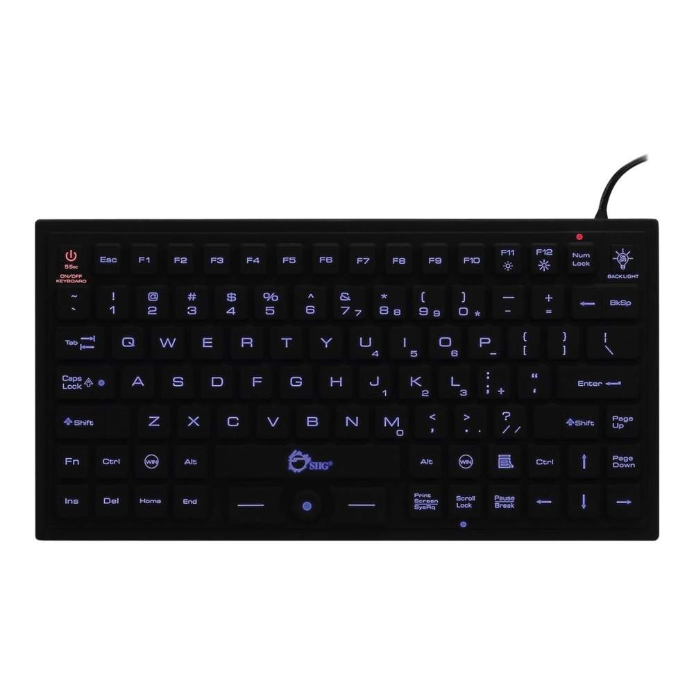 SIIG Industrial-/Medical-Grade Washable Backlit Wired Keyboard