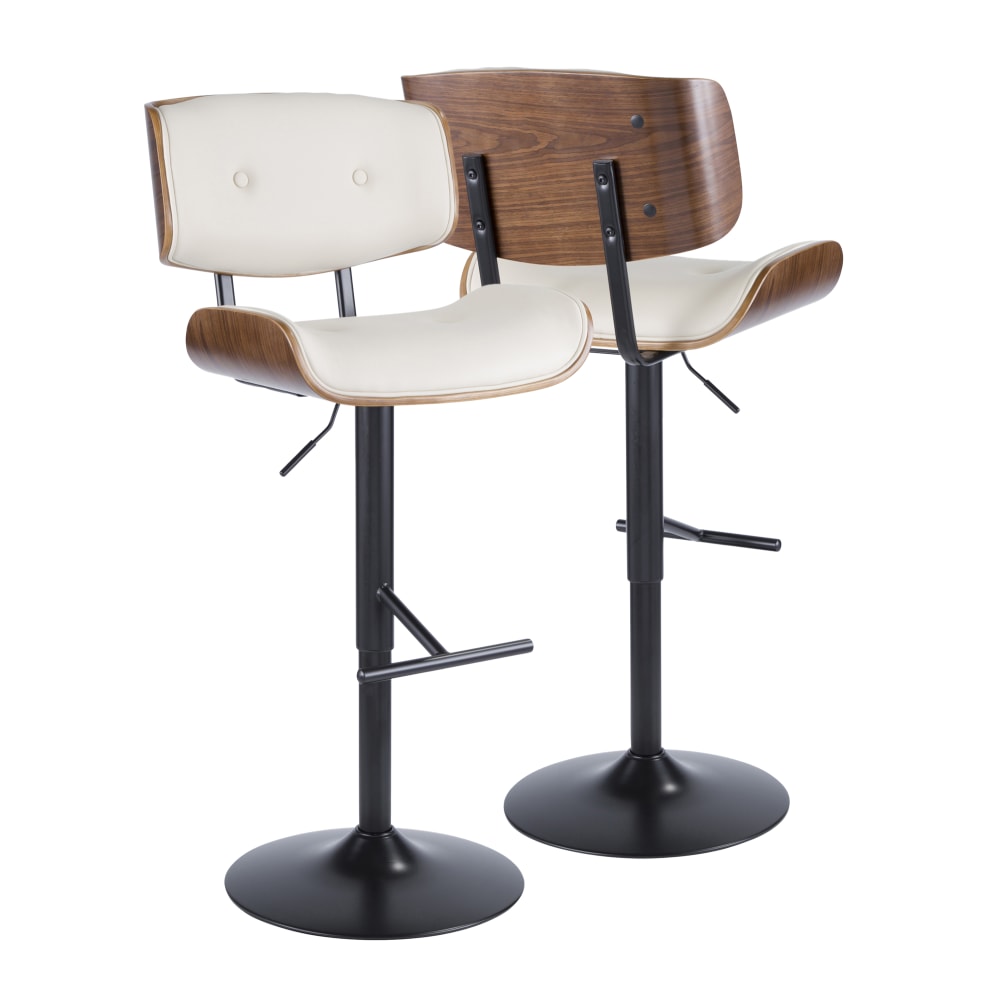 LumiSource Lombardi Bar Stool, Black/Cream