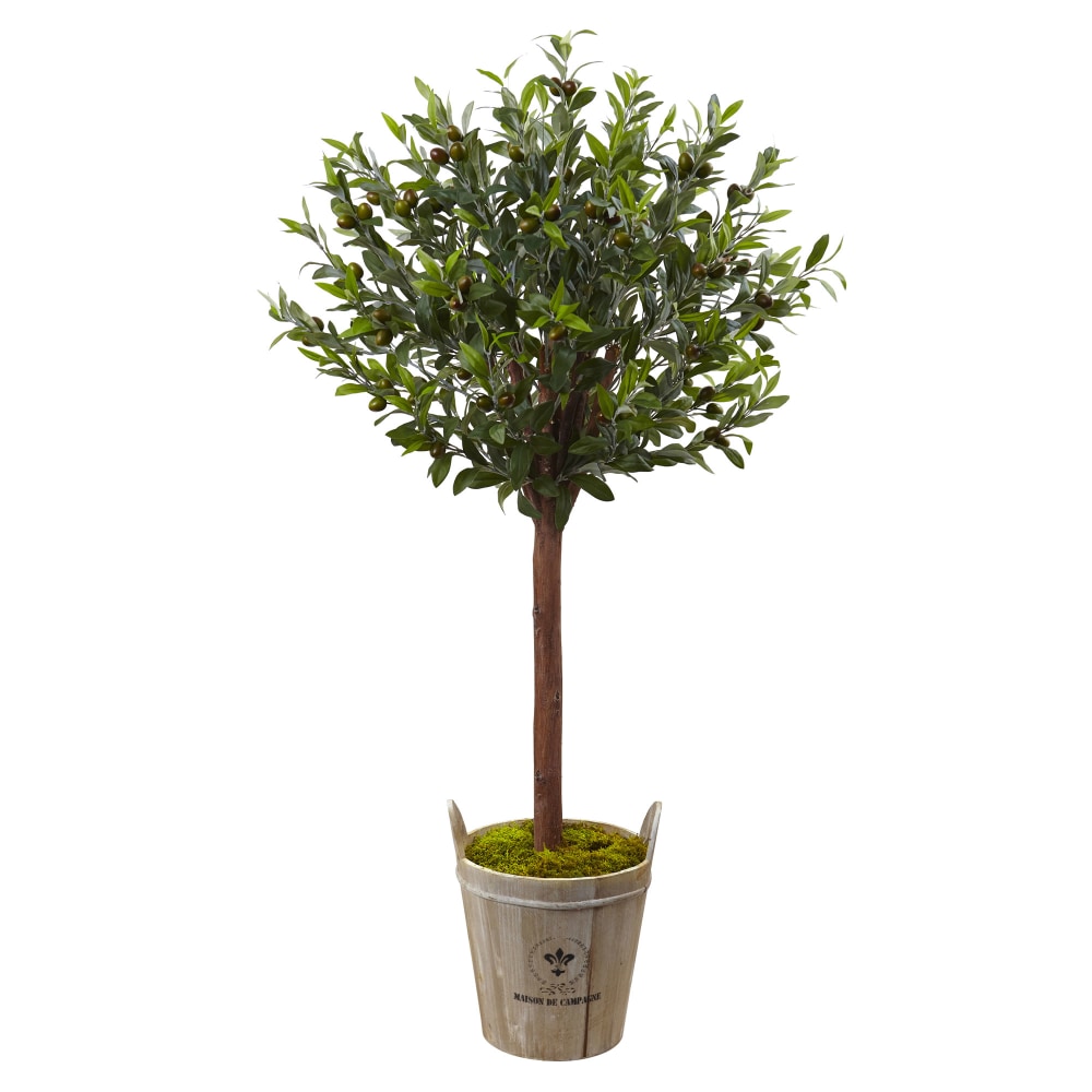Nearly Natural 54" Olive Topiary Tree With European