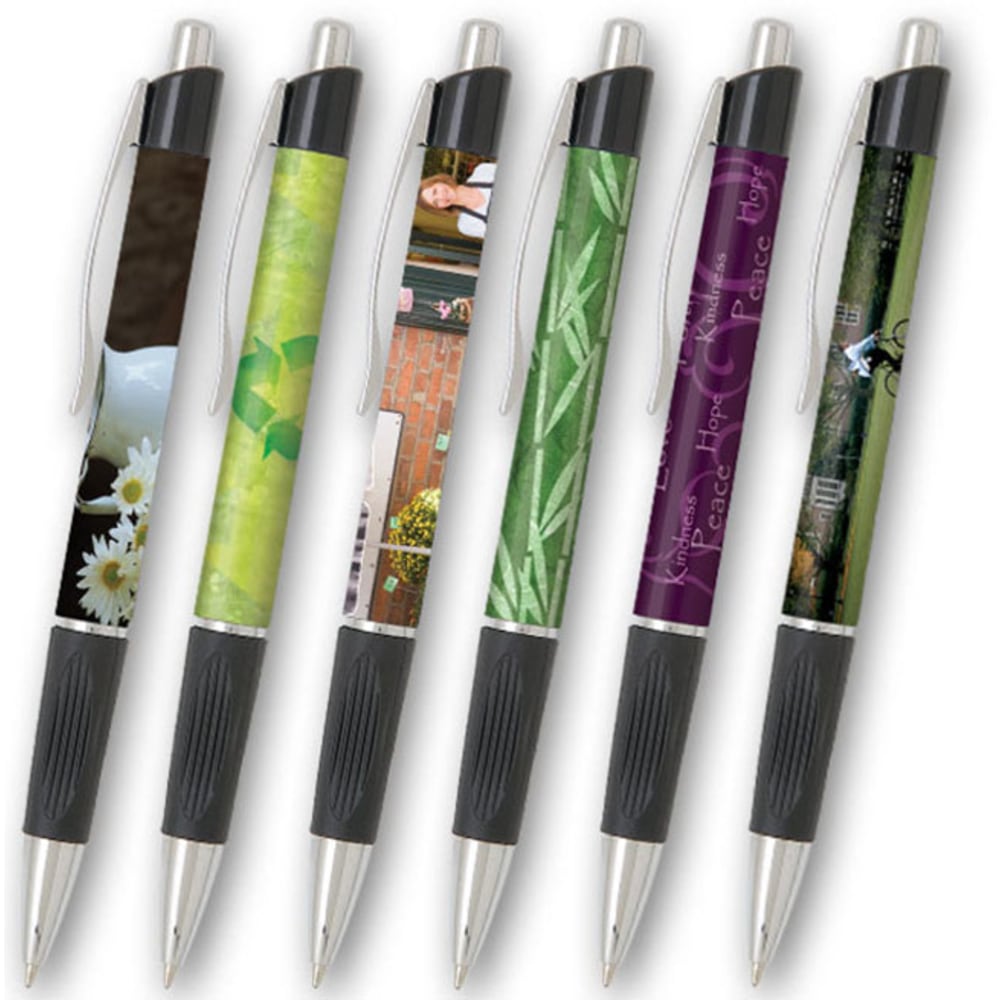 Custom Promotional Full-Color Digitally Printed Pen With Chrome