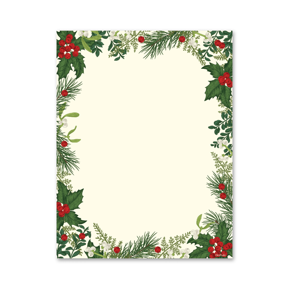 Geo Studios Holiday Themed Letterhead Paper, 8-1/2" x