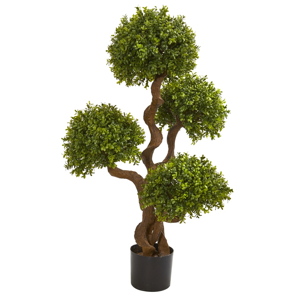 Nearly Natural 4-Ball Boxwood 42" Artificial Topiary Tree