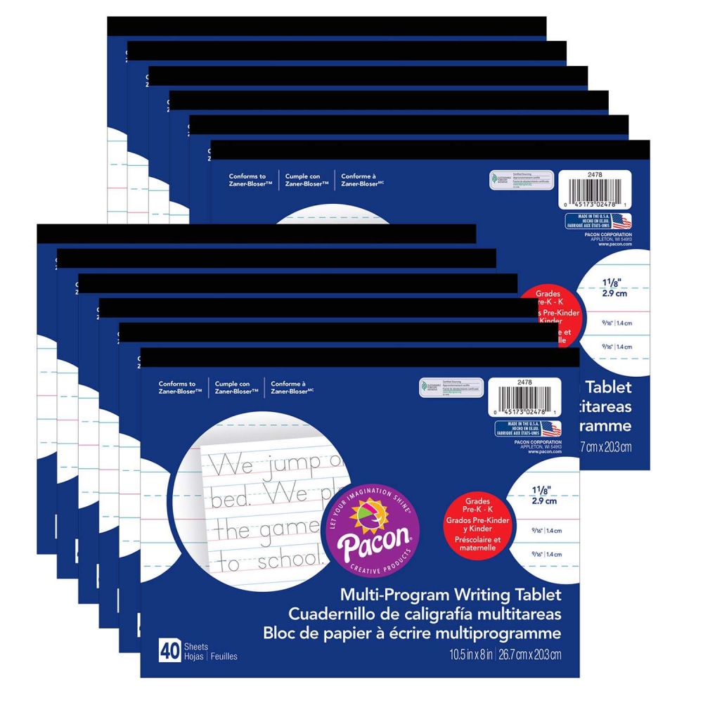 Pacon® Multi-Program Handwriting Tablets, 10-1/2" x 8",