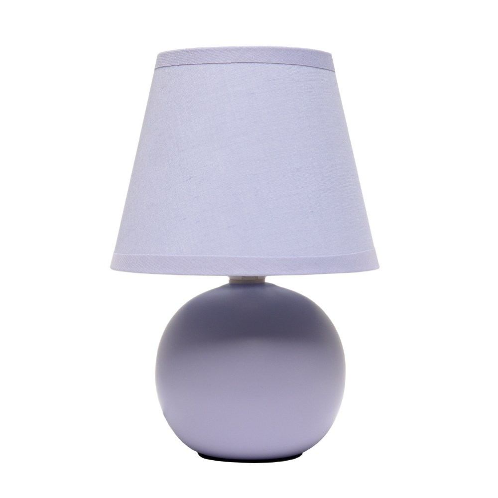 Simple Designs Mini Ceramic Globe Table Lamp, 8.66"H,