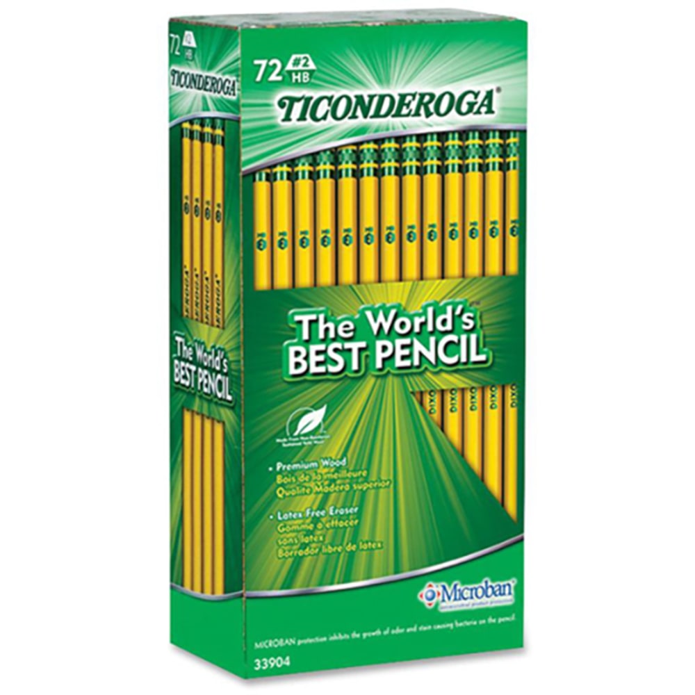 Ticonderoga® #2 Pencils, #2 Lead, Soft, Pack of