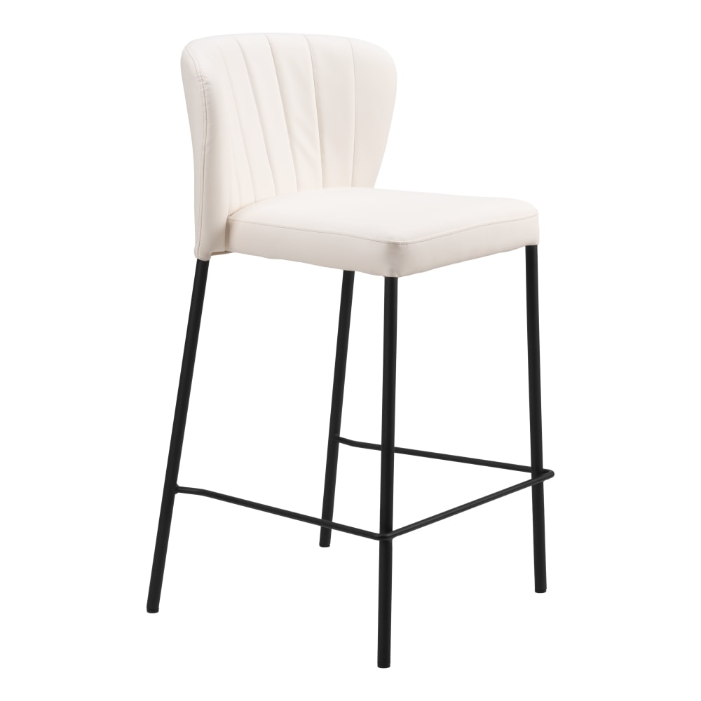 Zuo Linz Counter-Height Stools, Cream, Set Of 2