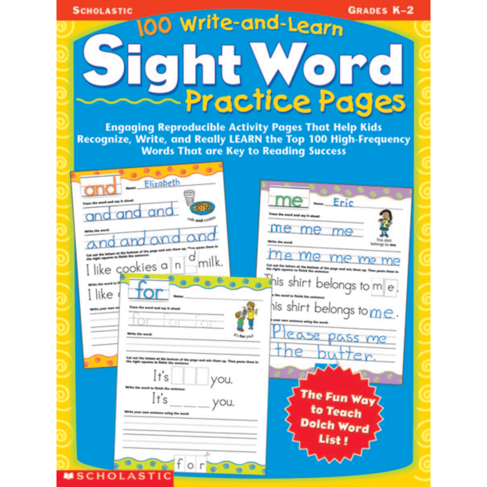 Scholastic 100 Write & Learn Sight Word Practice