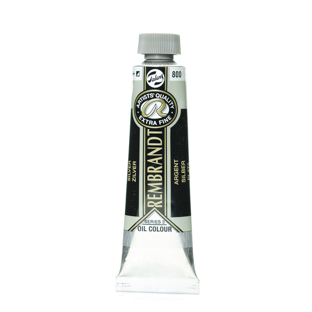 Rembrandt Artist&#x27;s Oil Colors, 40 mL, Silver, 800