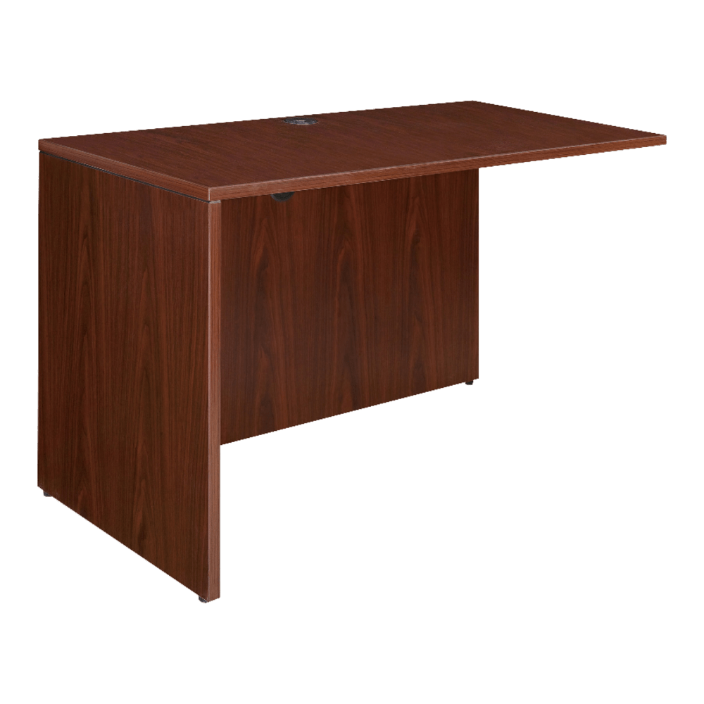 Lorell® Essentials 42"W Reverse Desk Return Shell, Mahogany