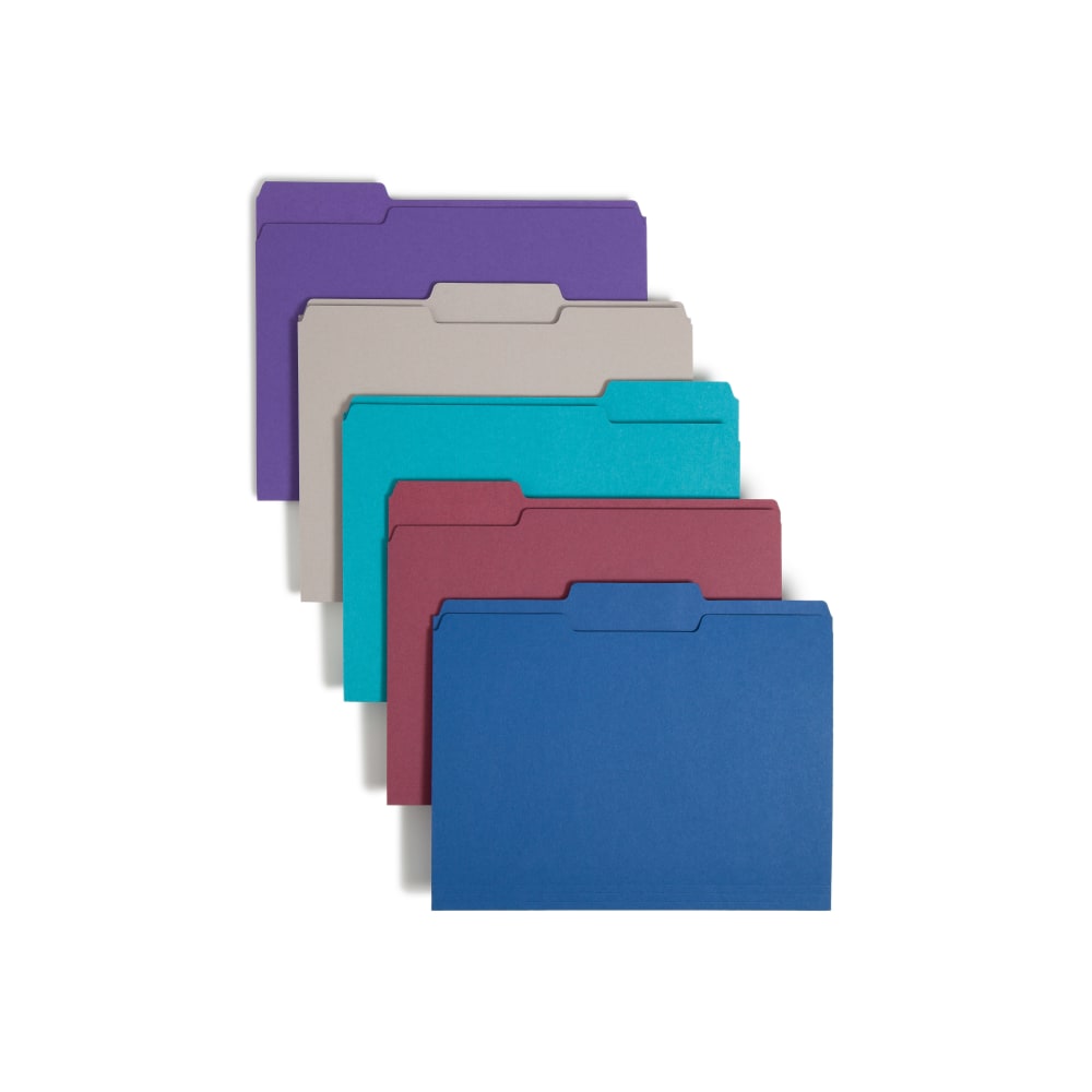 Smead® Color File Folders, Letter Size, 1/3 Cut,