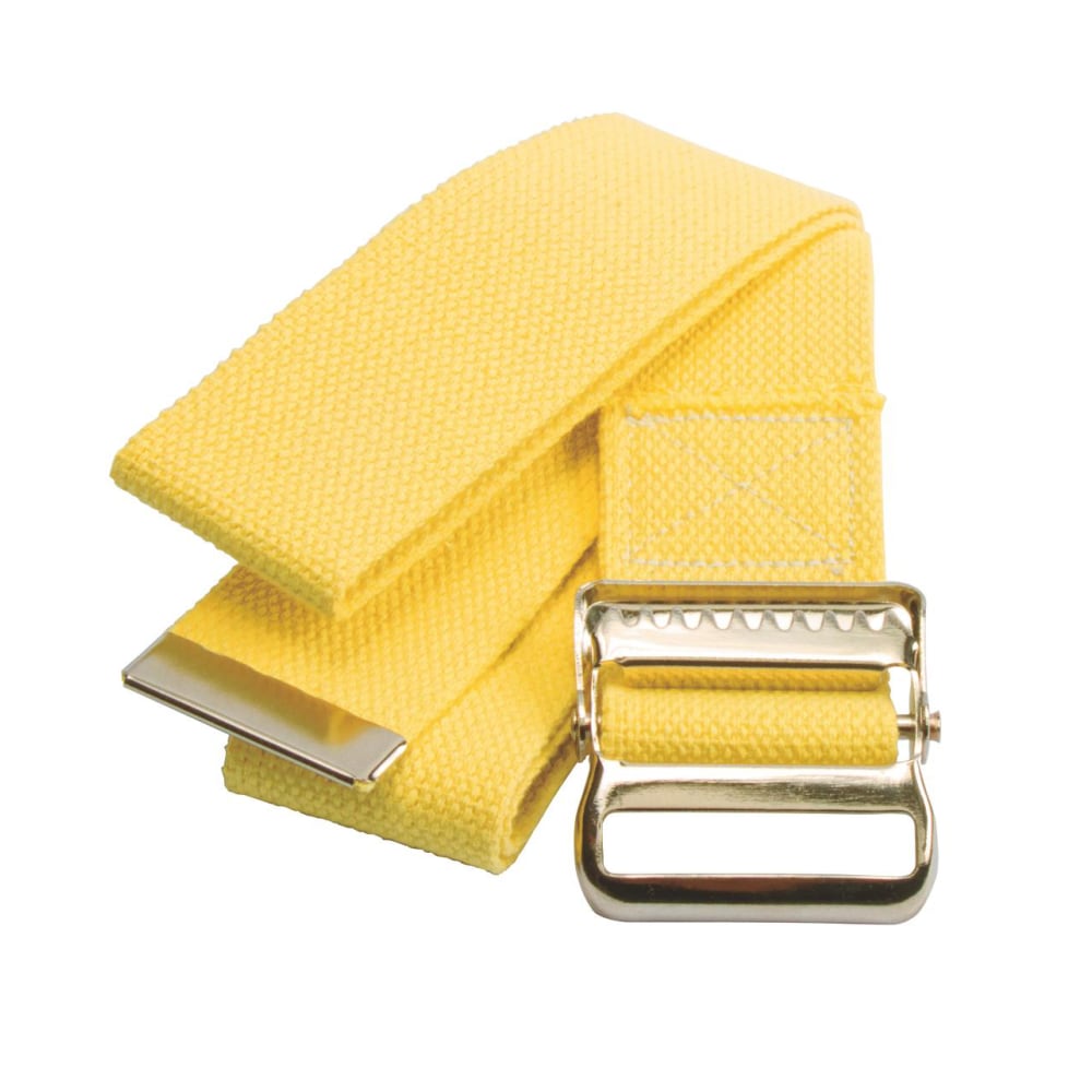 Medline Gait Belt With Fall Management, 54", Yellow
