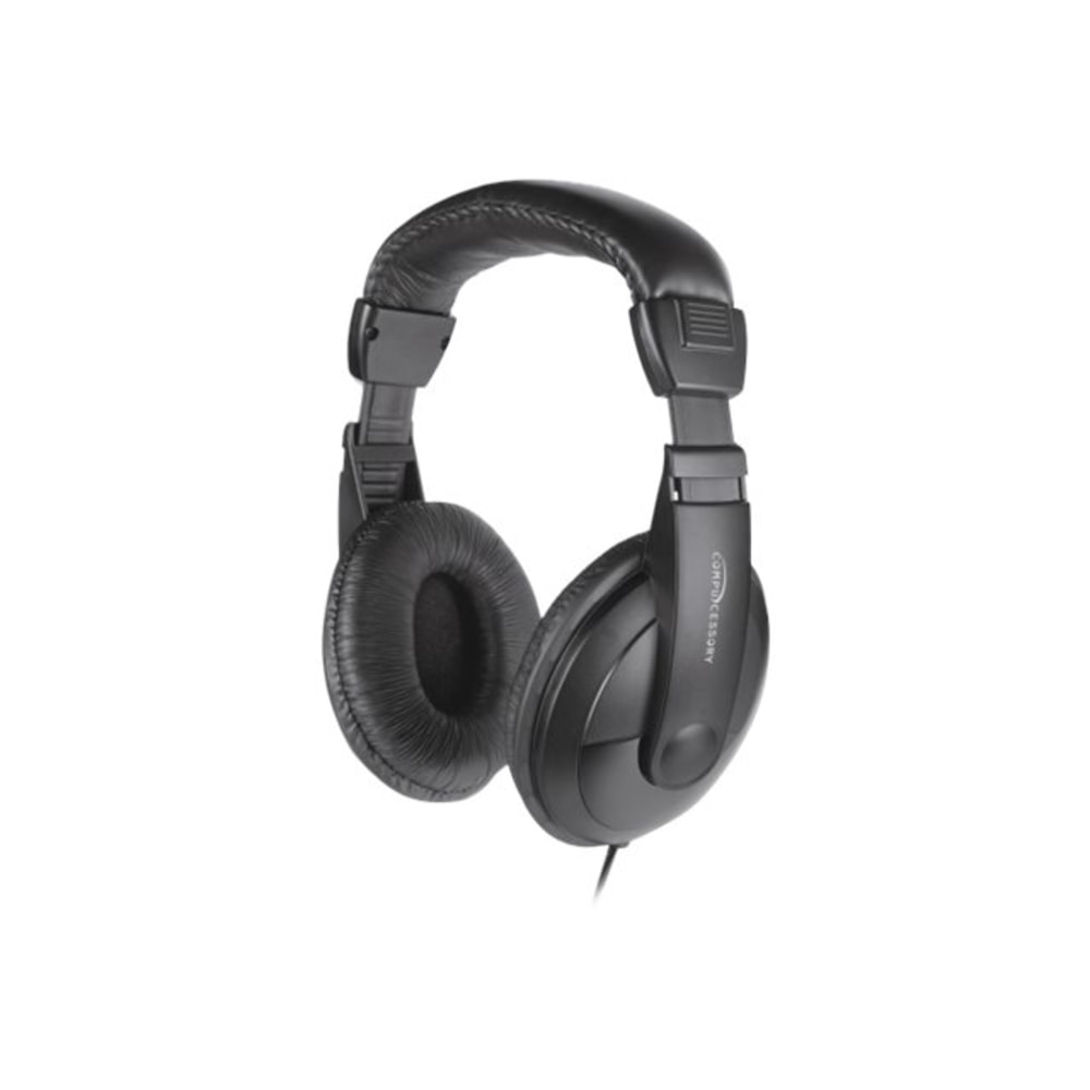 Compucessory Deluxe Stereo Headphones - Stereo - Black