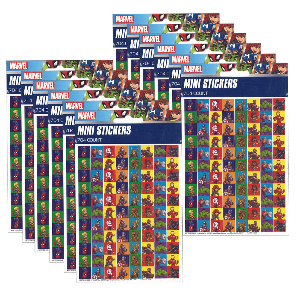 Eureka Mini Stickers, Marvel Super Hero Adventure, 704