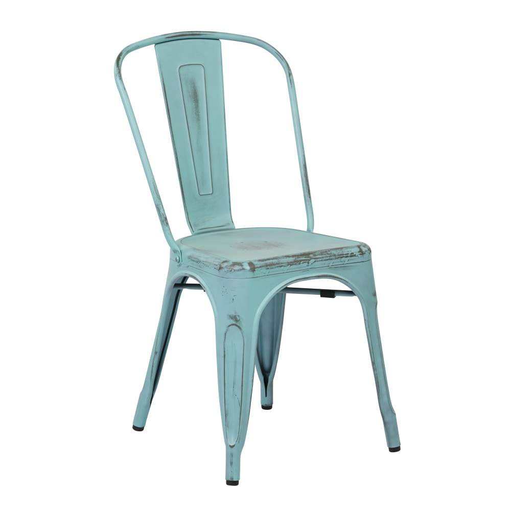 Office Star™ Bristow Armless Chairs, Antique Sky Blue,