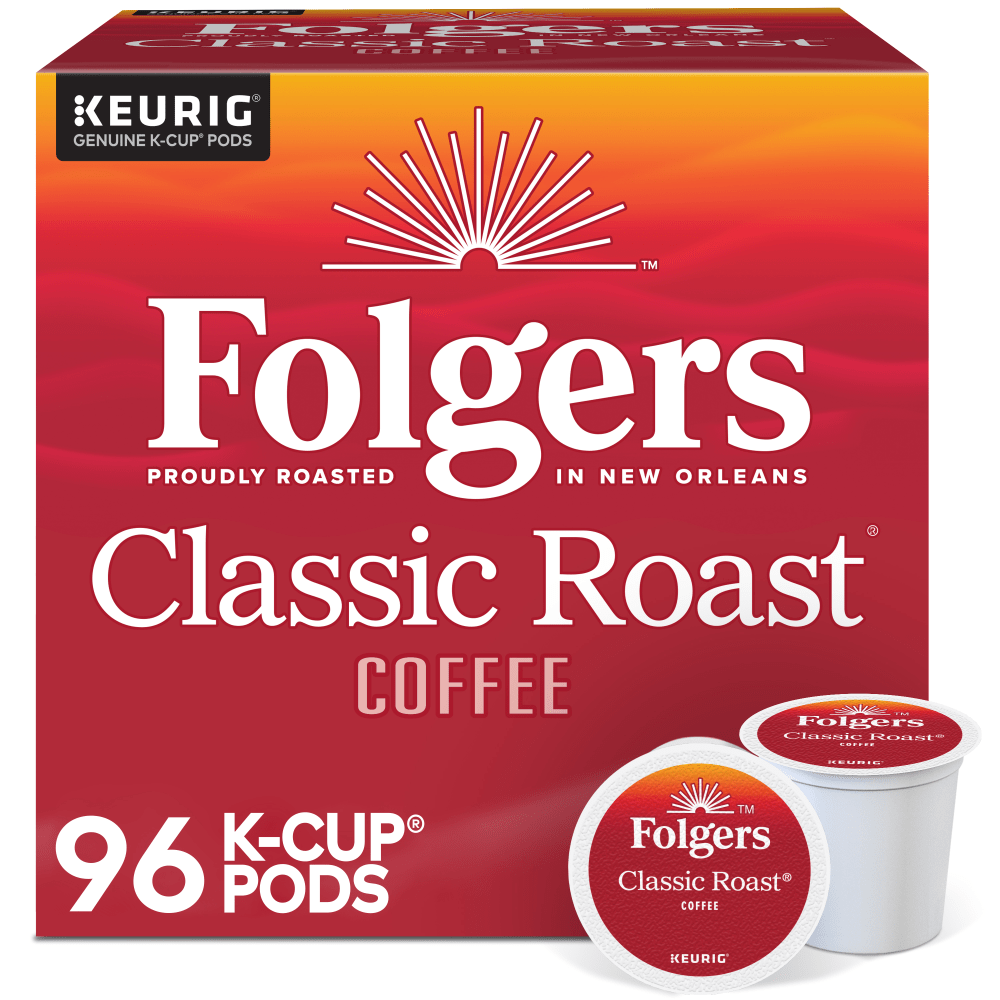 Folgers® Single-Serve Coffee K-Cup®, Classic Roast, Carton Of