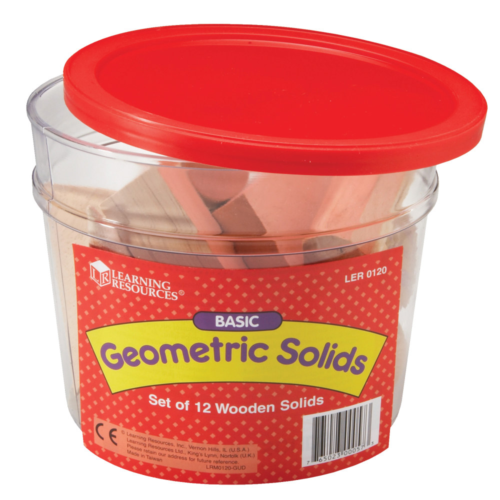 Learning Resources® Geometric Solids Wooden Shapes, Ages 6-12,