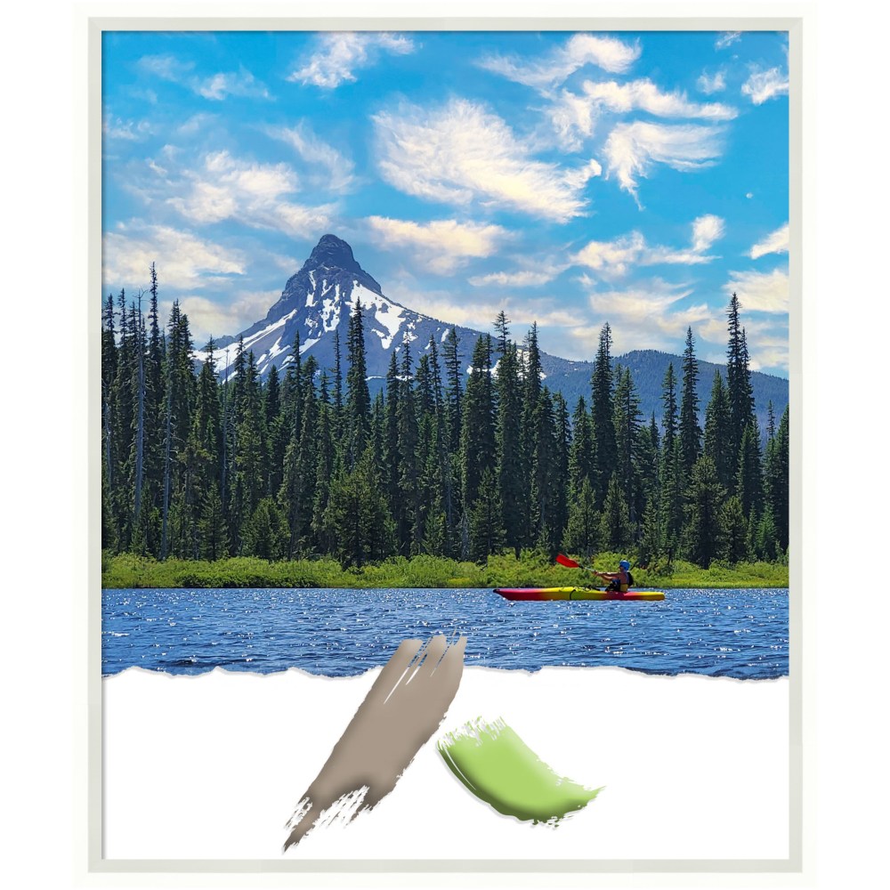 Amanti Art Lucie White Wood Picture Frame, 21"