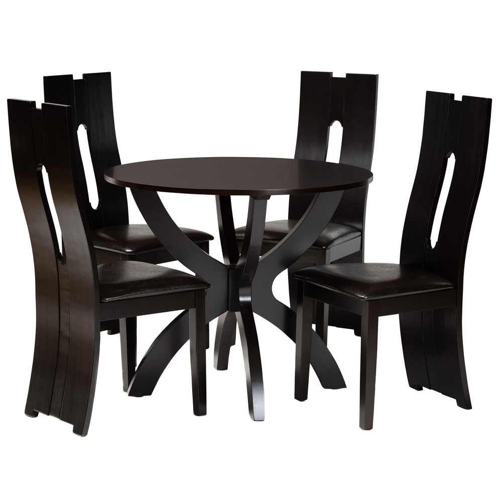Baxton Studio Ronda Dining Set, 29-15/16"H x 35-7/16"W