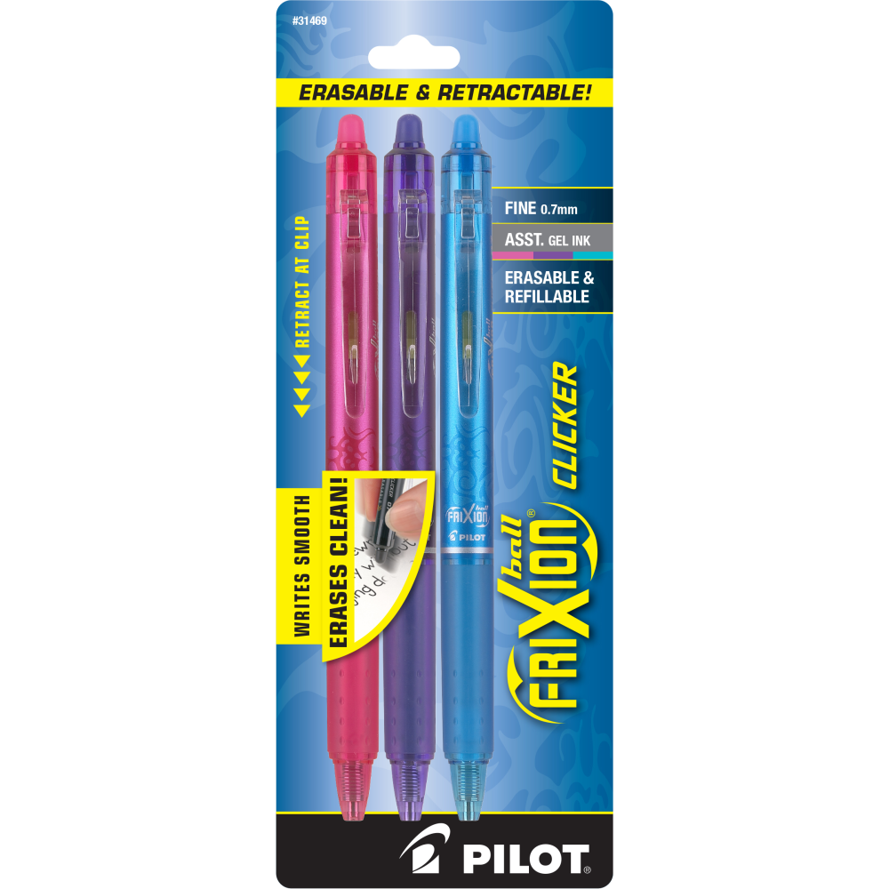 Pilot FriXion Ball Clicker Erasable Retractable Gel Pens,