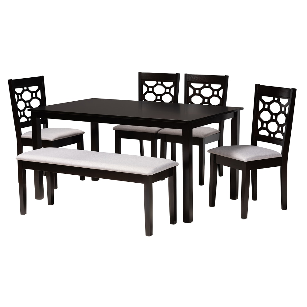 Baxton Studio Gabriel 6-Piece Dining Set, 29-1/8"H x